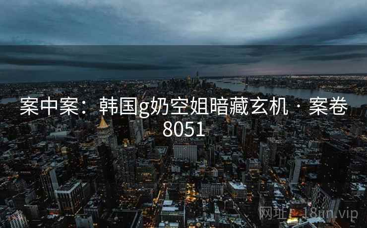 案中案:韩国g奶空姐暗藏玄机 · 案卷8051 案中案:韩国g奶空姐暗藏玄机 · 案卷8051